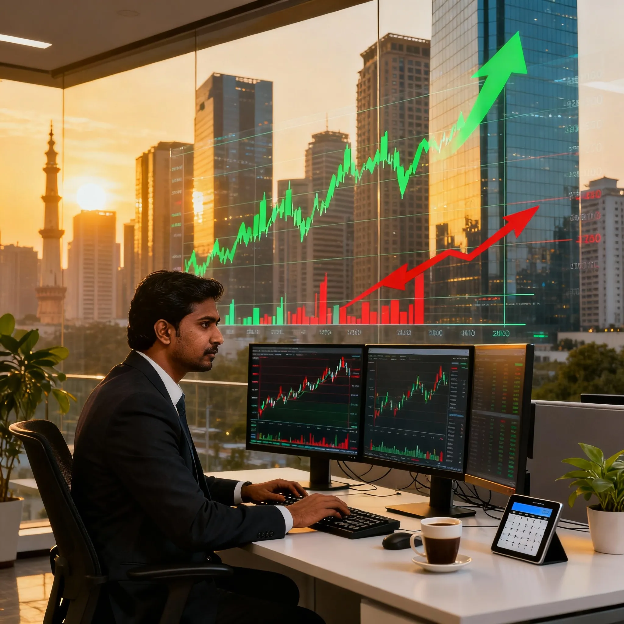 Tech trader using algo trading software in Delhi