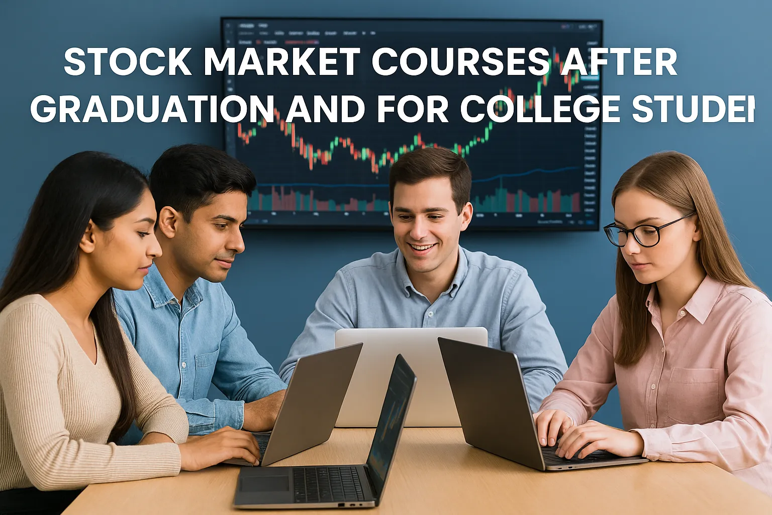 Students attending stock market training at DICC Institute in Delhi.