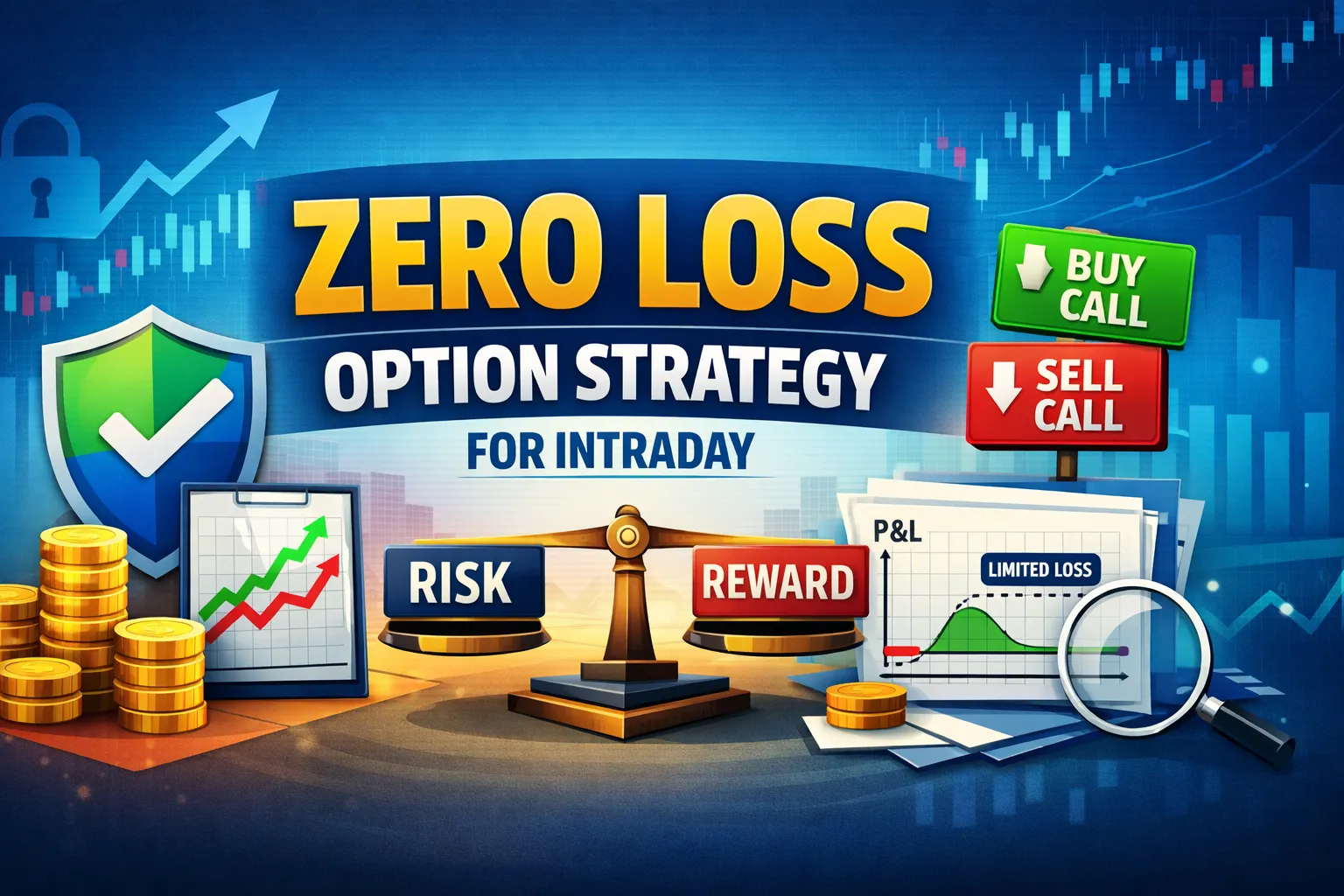 Zero loss option strategy for intraday explained visually